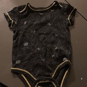 Star Wars Black and Gold Baby Bodysuit
